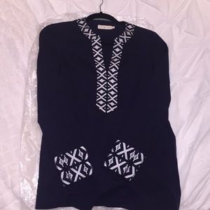 Tory Burch Navy Blouse 💙